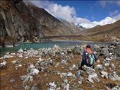 Reached Gokyo Lake Number 1. Elevation 15,500 feet. : by danidawnandstevo, Views[285]