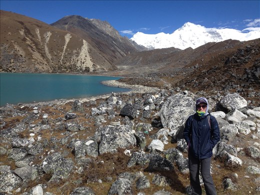Down the mountain heading back to Namche Bazaar. 