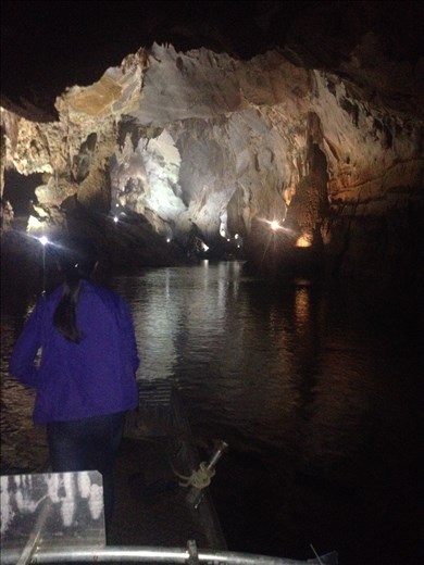 The river inside the cave is nearly 9 miles long. 