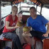 Fresh coconut water on the Mekong River. : by danidawnandstevo, Views[323]