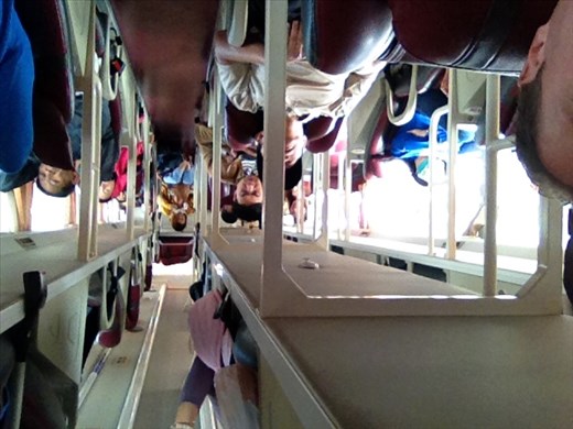 Bus trip from Da Lat to Nha Trang. Lounge chair was comfortable however the horn on the bus used to warn motorbikes on the road was relentless and made it impossible to sleep. 