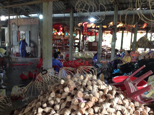 Toured Ha Linh lantern factory where everything is handmade.