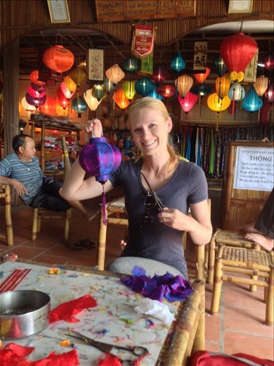 Even took a stab at making our own lanterns. 