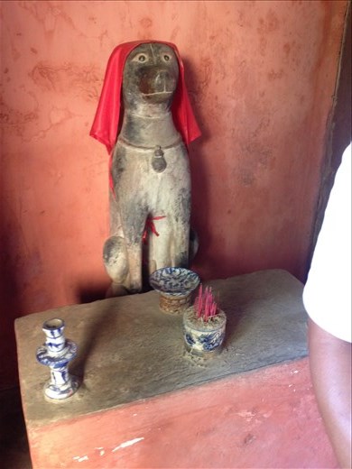 One of the Japanese Bridge guard dogs. 