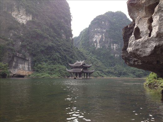 Boating on the Sao Khe river in Trang An with its many temples and caves.  
