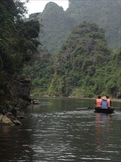 The boat ride lasted about 3 hours. We helped paddle to speed things up. 