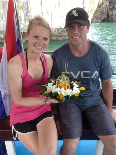 On the boat we made a flower Kratong and lit it at night for a spectacular light show at night. Once the cave was dark a natural bioluminescent plankton light show took place. 