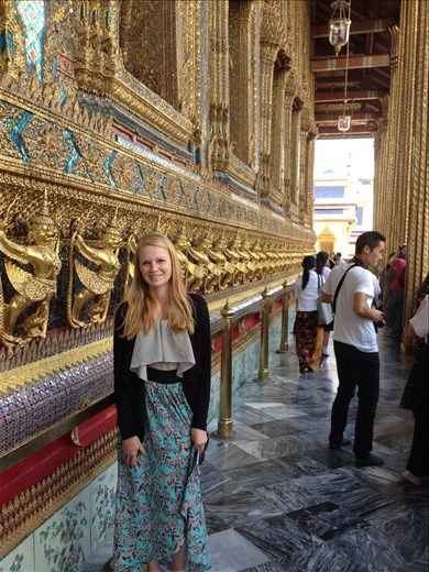 Temple of Emerald Buddha decor was way over the top. Legend says Emerald Buddha was created in 43 BC and saved Sri Lanka from a civil war. Being a very holy place no pictures of the Buddha were allowed. 
