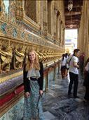 Temple of Emerald Buddha decor was way over the top. Legend says Emerald Buddha was created in 43 BC and saved Sri Lanka from a civil war. Being a very holy place no pictures of the Buddha were allowed. : by danidawnandstevo, Views[358]