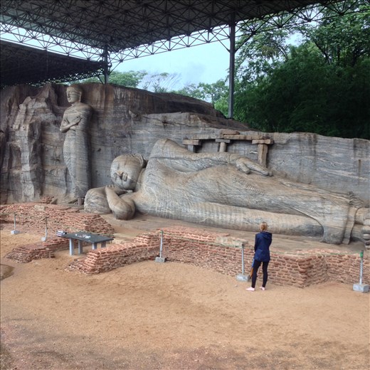 Gal Vihara is widely known for its exquisite workmanship and controversy because of the rare posture of the standing images hands. 