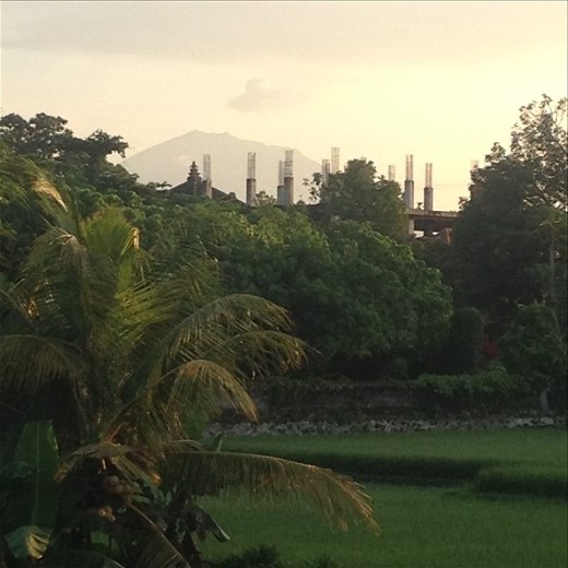 Mt. Agung coughing up some smoke