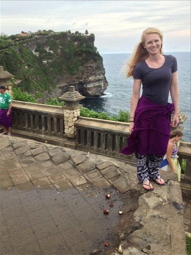 Uluwatu Sea Temple perched up high on a cliff