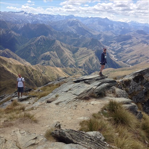 Top of Ben Lomond looking down on Queenstown. 