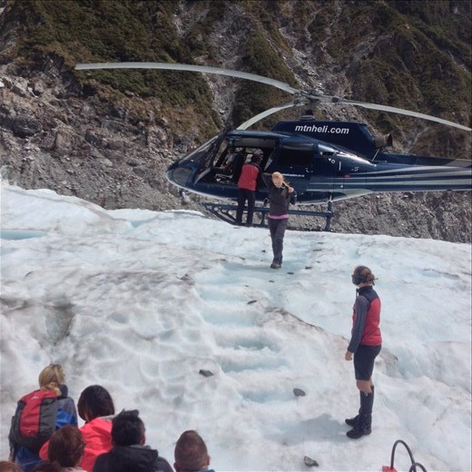 Heli ride to Fox Glacier. 
