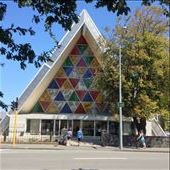 Damaged by the 2011 Christchurch earthquake the Cardboard Cathedral was designed by a Japanese architect. The cathedral is made of cardboard tubes, eight shipping containers forming the walls, concrete and wood. : by danidawnandstevo, Views[558]