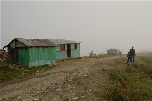 Clouds pass through La Nuez, a village on the verge of slipping off the mountain