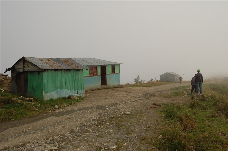 Clouds pass through La Nuez, a village on the verge of slipping off the mountain
