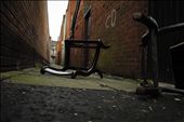 Belfast, Short Strend.
Short Strend is a Catholic enclave in East Belfast, surrounded by the mainly Protestant and unionist neighborhood, from which it is separated by the so called peacewall, a metal barrier 6-7 meters high. Even though many years have passed since the 'Troubles' there objects are thrown from each side to others and sometimes there are aggressions. 
This was a calm alley. Nobody was around but I got the feeling that something that happened and might happen again.: by danielasala, Views[875]