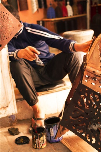 Among the small streets of Essaouira on the Atlantic coast, it is not hard to find kids who work in craft shops.