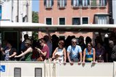 Floating City: Tourists and locals alike cram into a crowded vaporetto on a hot July day.: by danihansen, Views[563]