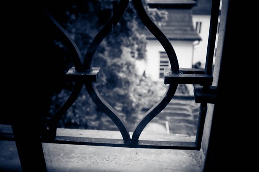Looking through a window at Inside Šternberský Palác 
