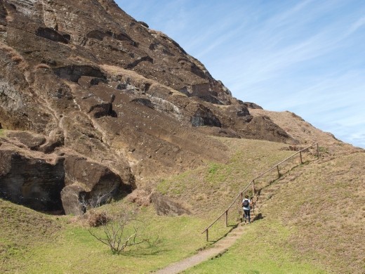 Rano Kau - largest ever carved Moai @ 22m in length