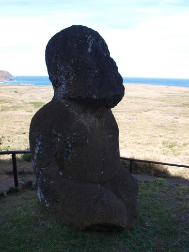Rano Kau - only sitting moai ever found