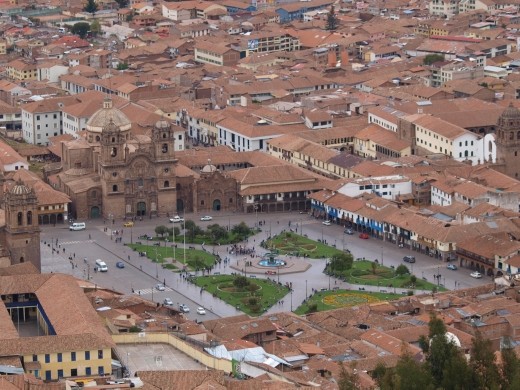 Cusco - Plaza de Armas (viewed from Sacsaywaman)