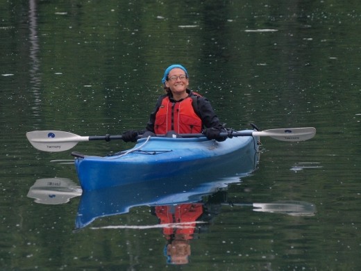 Josie kayaking