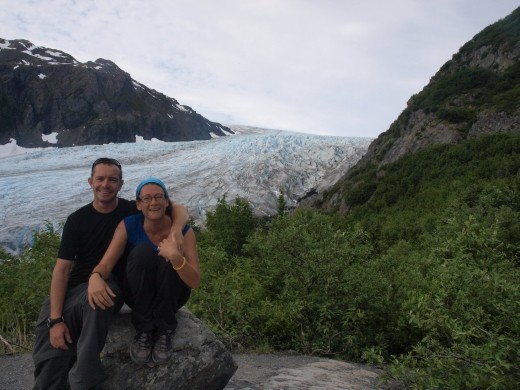 Harding Ice Field Trail - first rest stop