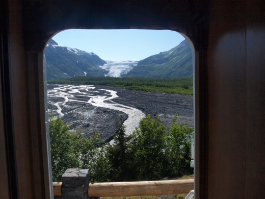 Exit Glacier - view looking out from camper