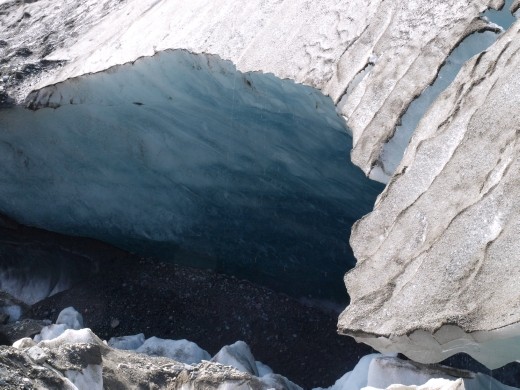 Ice Caving under Root Glacier