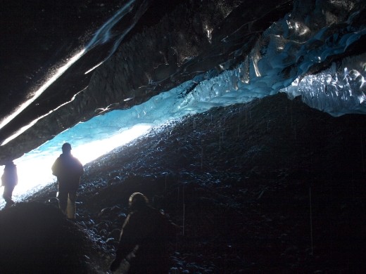 Ice Caving under Root Glacier