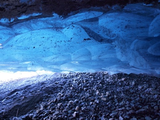 Ice Caving under Root Glacier