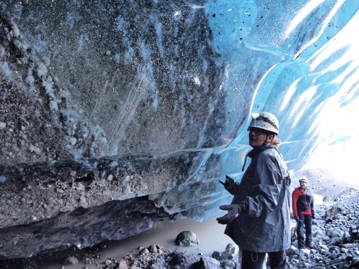 Ice Caving under Root Glacier