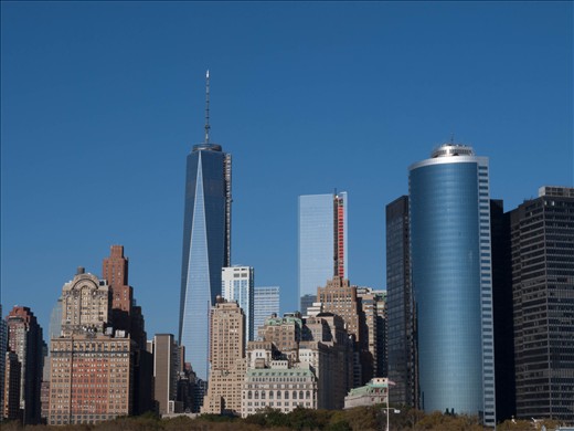 NY skyline form ferry
