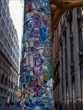 The lamp pole mosaic trail in East Village between Broadway and 8th: by dannygoesdiving, Views[644]