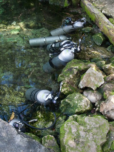 Cenote Crystal - setting up