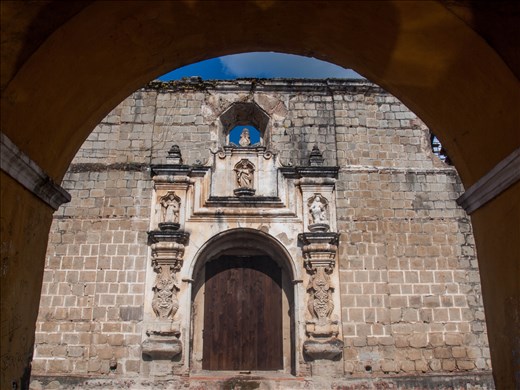 Antigua - Santa Clara viewed through Union tank (public laundries)