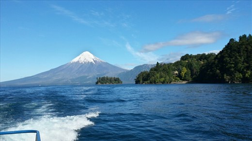 Volcan osorno during one of the boat crossings