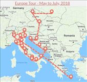 Preliminary map of my travel itinerary. 16,340 miles of travel, total.: by daralynn, Views[992]