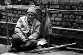 THOUGH THE GURKHAS HAVE HUGE SELF RESPECT, BUT SOME OF THEM BEG IN THE TEMPLES.: by darjeeling_decoded, Views[494]