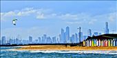 Now to walk off the cake. Quick drive down the road to brighton beach and walk to beach. Now this is what melbourne is all about at wonderful summer day. Good for a kite sport next to a beautiful beach filled with colorful bathing huts and melbourne's high rise in back grown. My day in stkilda. : by davidhk, Views[247]