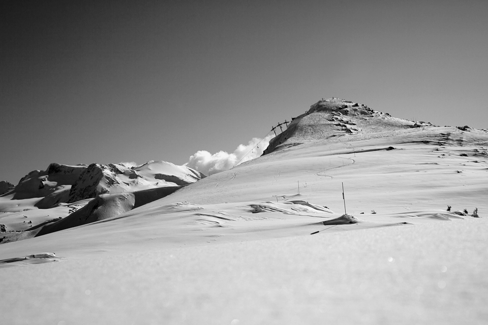 Lonely mountain, finding your own free spot is a rarity in whistler