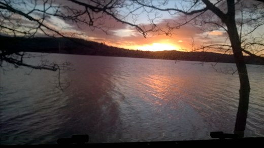 Sunrise over Lake Windermere.