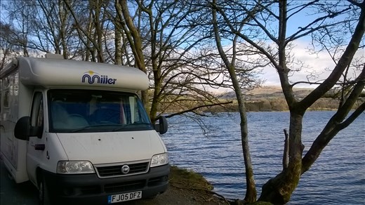 The 'beast' (our motorhome) at the Lake District stopover