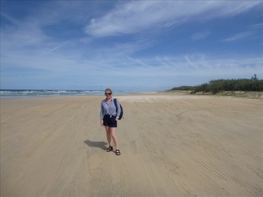 The main highway on Fraser island