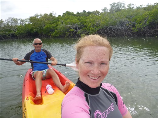 kayaking up the creek
