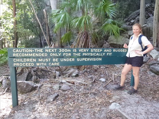 Start of the climb up the bluff!!