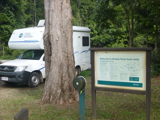 Our bush camp with campfire